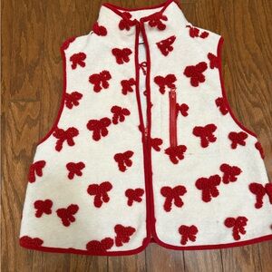 New In red and white bow dress size Sm